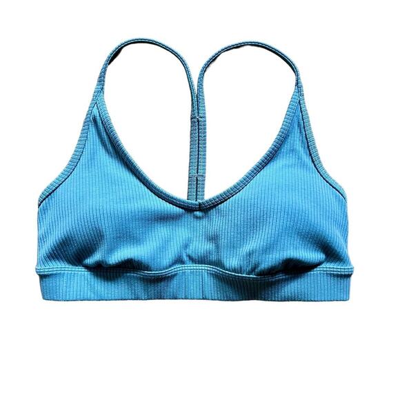 Alo Yoga Ribbed Blissful Bra | Small | Soft Seagrass - Picture 2 of 6